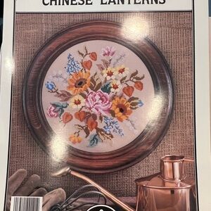 Astor Place Chinese Lanterns Counted Cross Stitch Pattern Leaflet Floral Cottage